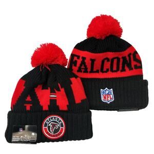 NWT Atlanta Falcons Sports Knit Pom Beanie‎ Fleece Lining OSFA Unisex